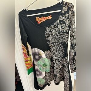Desigual Long Sleeve Sequin Shirt/Dress